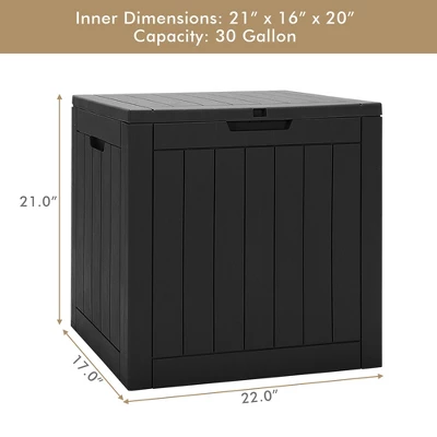 Costway 30 Gallon Deck Box Storage Container Seating Tools Organization Deliveries 3 Costway 30 Gallon Deck Box Storage Container Seating Tools Organization Deliveries - Image 3