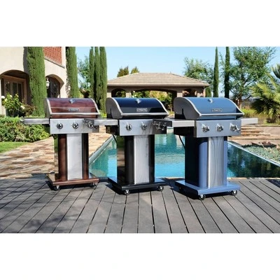 Permasteel 3-Burner Gas Grill With Foldable Side Tables 6 Permasteel 3-Burner Gas Grill With Foldable Side Tables - Image 6