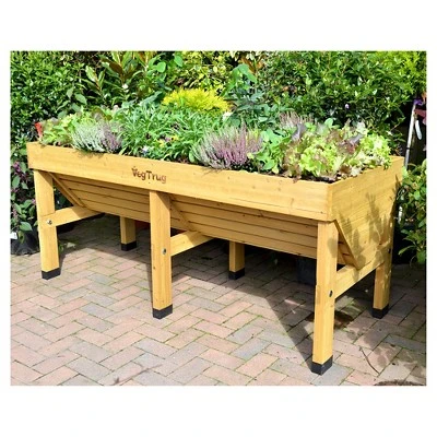 VegTrug 72"x30" Medium Rectangular Wooden Garden Bed Brown 1 VegTrug 72"x30" Medium Rectangular Wooden Garden Bed Brown