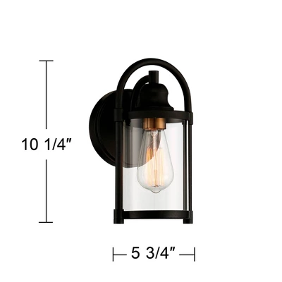 John Timberland Avani Modern Outdoor Wall Light Fixtures Set Of 2 Black Metal 10 1/4" Clear Glass For Post Exterior Barn Deck House Porch Yard Patio 7 John Timberland Avani Modern Outdoor Wall Light Fixtures Set Of 2 Black Metal 10 1/4" Clear Glass For Post Exterior Barn Deck House Porch Yard Patio - Image 7