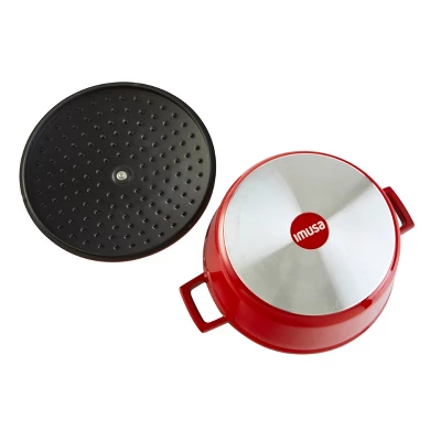 IMUSA 5qt Cast Aluminum Dutch Oven - Red 3 IMUSA 5qt Cast Aluminum Dutch Oven - Red - Image 3