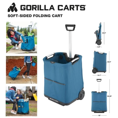 Gorilla Carts Collapsible Soft-Sided Folding Cart 8 Gorilla Carts Collapsible Soft-Sided Folding Cart - Image 8