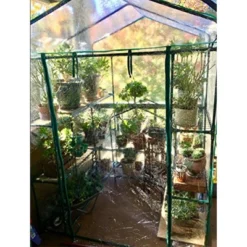Nature Spring Walk-In PVC Greenhouse With 8 Shelves, Roll-Up Door And Steel Poles - Clear 11 Nature Spring Walk-In PVC Greenhouse With 8 Shelves, Roll-Up Door And Steel Poles - Clear -Sunnydaze Decor Store GUEST e4c6191b 938a 4e22 b65a 0ed11e49969b