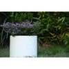 Rosemead Home & Garden, Inc. 10" Wide Kante Lightweight Modern Concrete Outdoor Planter Pot Pure White