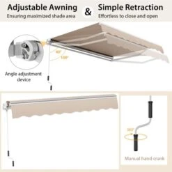 Costway Retractable Patio Awning Aluminum Deck Sunshade Shelter Outdoor Beige 17 Costway Retractable Patio Awning Aluminum Deck Sunshade Shelter Outdoor Beige -Sunnydaze Decor Store GUEST e722ad3e 2372 426a 89a5 0f1a24990ec8