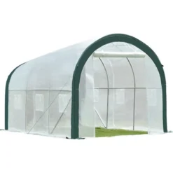 Aoodor 12ft. X 7ft. X 7ft. Outdoor Walk-in Large Tunnel Greenhouse 2 Roll-Up Zipper Door -Sunnydaze Decor Store GUEST e82062be 8dcd 40bc 8ba4 dadebaf01ec2