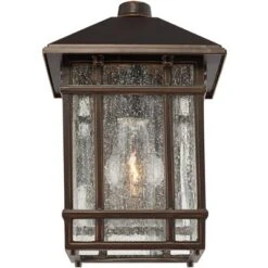 Kathy Ireland Sierra Craftsman Mission Outdoor Wall Light Fixture Rubbed Bronze 11" High Frosted Seeded Glass Panels For Post Exterior Barn Deck House 8 Kathy Ireland Sierra Craftsman Mission Outdoor Wall Light Fixture Rubbed Bronze 11" High Frosted Seeded Glass Panels For Post Exterior Barn Deck House -Sunnydaze Decor Store GUEST e8523df9 8367 47a9 8ab9 6eaffadb7838