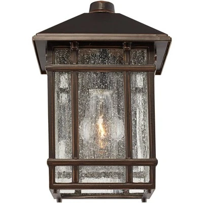 Kathy Ireland Sierra Craftsman Mission Outdoor Wall Light Fixture Rubbed Bronze 11" High Frosted Seeded Glass Panels For Post Exterior Barn Deck House 3 Kathy Ireland Sierra Craftsman Mission Outdoor Wall Light Fixture Rubbed Bronze 11" High Frosted Seeded Glass Panels For Post Exterior Barn Deck House - Image 3