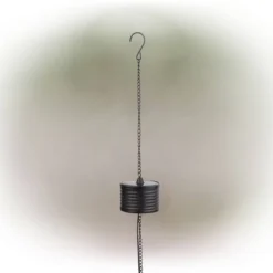 10" Solar Hanging Mesh Glass Lantern Black - Alpine Corporation -Sunnydaze Decor Store GUEST e85349ab 1efb 43ee a8e5 e6918efdcd21