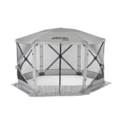 CLAM Quick-Set Escape 11.5' X 11.5' Portable Pop-Up Outdoor Camping Gazebo Screen Tent 6 Sided Canopy Shelter And Carry Bag With 6 Wind And Sun Panels -Sunnydaze Decor Store GUEST e931f6f9 761e 405c 9b3b 1477a94f35ef