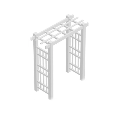 78" Windsor Vinyl Arbor - White - Dura-Trel 2 78" Windsor Vinyl Arbor - White - Dura-Trel - Image 2