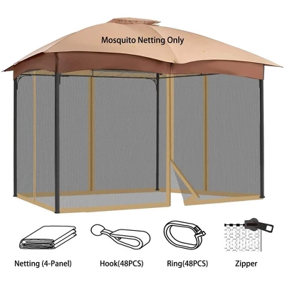 Aoodor Gazebo Netting Screen Replacement Universal 4-Panel Sidewalls 10' X 10' (Only Netting) 4 Aoodor Gazebo Netting Screen Replacement Universal 4-Panel Sidewalls 10' X 10' (Only Netting) - Image 4