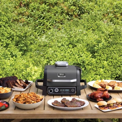 Ninja Woodfire Outdoor Grill & Smoker, 7-in-1 Master Grill, BBQ Smoker And Air Fryer With Woodfire Technology - OG701 3 Ninja Woodfire Outdoor Grill & Smoker, 7-in-1 Master Grill, BBQ Smoker And Air Fryer With Woodfire Technology - OG701 - Image 3