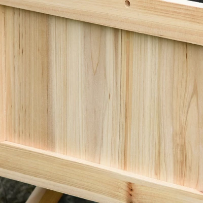 Outsunny Raised Garden Bed, Wood 6 Grid, 31" X 23" With Storage Shelf, Water Draining, Planter Box For Vegetables, Flowers, Herbs, Patio 5 Outsunny Raised Garden Bed, Wood 6 Grid, 31" X 23" With Storage Shelf, Water Draining, Planter Box For Vegetables, Flowers, Herbs, Patio - Image 5