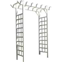 78" Providence Vinyl Arbor - White - Dura-Trel -Sunnydaze Decor Store GUEST ed48daee c4e2 46b6 81fd 57c1e0872093