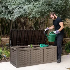 Starplast 88 Gallon Deck Box Plastic Mocha Brown 19 Starplast 88 Gallon Deck Box Plastic Mocha Brown -Sunnydaze Decor Store GUEST ee552339 3bd4 4d4f a70f b4b5cc4a975c