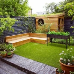 LuxenHome 50" W Brown Metal Rectangular Raised Garden Planter -Sunnydaze Decor Store GUEST ef3822b5 8eeb 430c b1eb 6abb03a38cd2