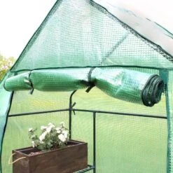 Sunnydaze Decor Sunnydaze Outdoor Portable Tiered Growing Rack Deluxe Walk-In Greenhouse With Roll-Up Door - 4 Shelves - Green -Sunnydaze Decor Store GUEST ef428707 235d 4983 afea 5442dbfaaf07