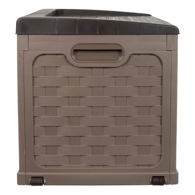 Starplast 88 Gallon Deck Box Plastic Mocha Brown 6 Starplast 88 Gallon Deck Box Plastic Mocha Brown - Image 6