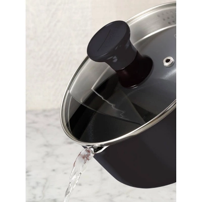 T-fal Simply Cook Nonstick Dishwasher Safe Cookware, 3qt Saucepan With Lid, Black 2 T-fal Simply Cook Nonstick Dishwasher Safe Cookware, 3qt Saucepan With Lid, Black - Image 2