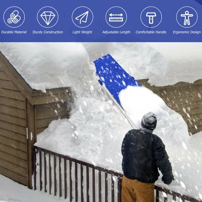 Costway 21ft Roof Snow Rake Removal Tool Lightweight W/ Adjustable Telescoping Handle 6 Costway 21ft Roof Snow Rake Removal Tool Lightweight W/ Adjustable Telescoping Handle - Image 6
