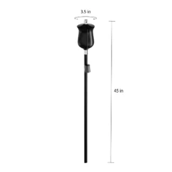 Nature Spring 45" Adjustable Black Metal Flame Torch Lamp