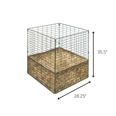 Gardeners Supply Company Single Bin Wire Composter | Heavy Duty Metal Outdoor Compost Pile Bin With Open Frame Design For Good Aeration | Best For 1 Gardeners Supply Company Single Bin Wire Composter | Heavy Duty Metal Outdoor Compost Pile Bin With Open Frame Design For Good Aeration | Best For