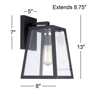 John Timberland Arrington Modern Outdoor Wall Light Fixture Mystic Black 13" Clear Glass For Post Exterior Barn Deck House Porch Yard Posts Patio Home 7 John Timberland Arrington Modern Outdoor Wall Light Fixture Mystic Black 13" Clear Glass For Post Exterior Barn Deck House Porch Yard Posts Patio Home - Image 7