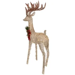 Northlight 48" Pre-Lit LED Champagne Deer Outdoor Christmas Decoration -Sunnydaze Decor Store GUEST f57255a1 29d1 4656 85c2 11480cdbf441