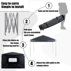 Aoodor Pop Up Canopy Tent With Removable Mesh Window Sidewalls, Portable Instant Shade Canopy With Roller Bag -Sunnydaze Decor Store GUEST f58044cc a845 4c2e 8a15 d86a054f86e0