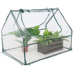 Sunnydaze Decor Sunnydaze Mini Greenhouse With 2 Zippered Side Doors - Clear 14 Sunnydaze Decor Sunnydaze Mini Greenhouse With 2 Zippered Side Doors - Clear -Sunnydaze Decor Store GUEST f5950561 742f 4b4f 9101 4931ea5686a6