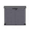 Duramax CedarGrain StoreAway 1200L Capacity Outdoor Deck And Garden Storage Box With Panel Doors & Arc Lid For Patios, Pool Areas, & Driveways, Grey