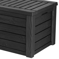 Keter Westwood Outdoor Resin 150 Gallon Deck Storage Box Organizer For Patio Furniture, Pool Toys And Yard Tools With Bench, Dark Gray (2 Pack) -Sunnydaze Decor Store GUEST f660ffb0 a08d 4f4f bd65 fa700cf4f3ae