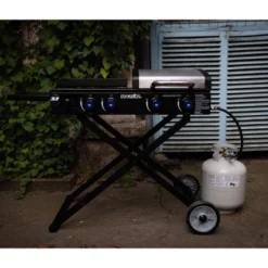 Razor Griddle Portable 4-Burner 40,000 BTU Gas Grill & Griddle Combo With 16" X 16" Cooking Surface Area, Foldable Cart & Steel Lid, Black 6 Razor Griddle Portable 4-Burner 40,000 BTU Gas Grill & Griddle Combo With 16" X 16" Cooking Surface Area, Foldable Cart & Steel Lid, Black -Sunnydaze Decor Store GUEST f6b3fc5e 2b15 4693 b71c f4b8473f0b9c