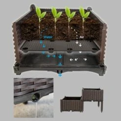 Barton 2-Piece Plastic Raised Garden Bed Planter Box With Self-Watering Drainage Holes For Flowers 6 Barton 2-Piece Plastic Raised Garden Bed Planter Box With Self-Watering Drainage Holes For Flowers -Sunnydaze Decor Store GUEST f7580e69 f31d 448e 9795 d5385fa3914f