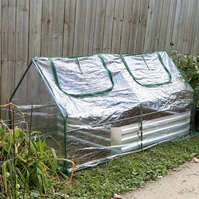 Sunnydaze Decor Sunnydaze Outdoor Portable Plant Shelter Mini Greenhouse With Double Zipper Doors And Cover - Clear 1 Sunnydaze Decor Sunnydaze Outdoor Portable Plant Shelter Mini Greenhouse With Double Zipper Doors And Cover - Clear