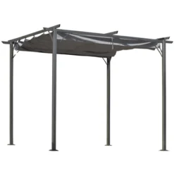 Outsunny 10' X 10' Retractable Patio Gazebo Pergola With UV Resistant Outdoor Canopy & Strong Steel Frame 17 Outsunny 10' X 10' Retractable Patio Gazebo Pergola With UV Resistant Outdoor Canopy & Strong Steel Frame -Sunnydaze Decor Store GUEST f87ccd76 2dc1 4cf8 82d6 0299f8ef4eeb