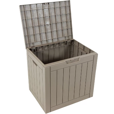Sunnydaze Decor Sunnydaze Lockable Outdoor Small Deck Box With Storage And Side Handles - 32-Gal. 9 Sunnydaze Decor Sunnydaze Lockable Outdoor Small Deck Box With Storage And Side Handles - 32-Gal. - Image 9