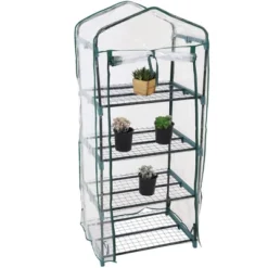 Sunnydaze Decor Sunnydaze Outdoor Portable Growing Rack 4-Tier Greenhouse With Roll-Up Door - 4 Shelves - Clear 17 Sunnydaze Decor Sunnydaze Outdoor Portable Growing Rack 4-Tier Greenhouse With Roll-Up Door - 4 Shelves - Clear -Sunnydaze Decor Store GUEST f94c999d 0ddb 4239 b4fa 954e65acd279
