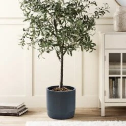 LuxenHome Modern Gray MgO 14.17" Round Planter -Sunnydaze Decor Store GUEST f98f8f45 e0ae 4aa8 9e4c 3f814c554663