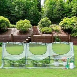 Aoodor 9 Ft. X 3 Ft. X 3 Ft. Mini Outdoor Greenhouse Three Zipped Doors -Sunnydaze Decor Store GUEST fa62e3d5 7c3a 46cc 96fb d3fe9692d4a3