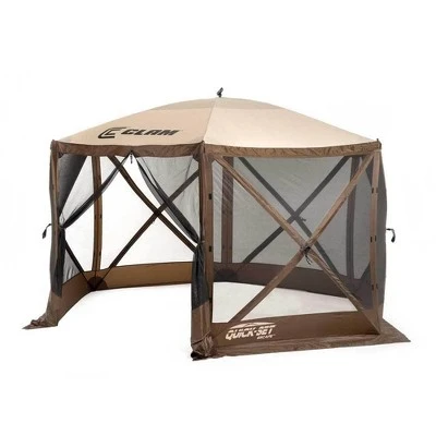 Clam Quick-Set Escape 11.5 X 11.5 Ft Portable Pop Up Camping Outdoor Gazebo Screen Tent Canopy Shelter & Carry Bag With 6 Wind & Sun Panels Accessory 1 Clam Quick-Set Escape 11.5 X 11.5 Ft Portable Pop Up Camping Outdoor Gazebo Screen Tent Canopy Shelter & Carry Bag With 6 Wind & Sun Panels Accessory