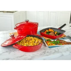 IMUSA 5qt Cast Aluminum Dutch Oven - Red 16 IMUSA 5qt Cast Aluminum Dutch Oven - Red -Sunnydaze Decor Store GUEST faf26741 5db8 4048 a70b 93259dff9f58