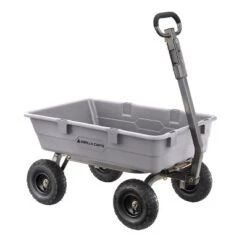 Gorilla Carts 800 Pound Capacity Heavy Duty Poly Yard Garden Steel Dump Utility Wheelbarrow Wagon Cart With 2 In 1 Towing ATV Handle, Gray 6 Gorilla Carts 800 Pound Capacity Heavy Duty Poly Yard Garden Steel Dump Utility Wheelbarrow Wagon Cart With 2 In 1 Towing ATV Handle, Gray -Sunnydaze Decor Store GUEST fbb8089f 189e 47aa b883 68a10eac14dd