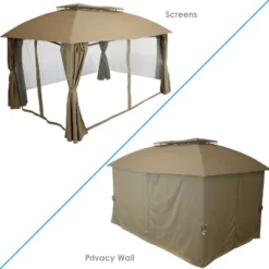 Sunnydaze Decor Sunnydaze Soft Top Rectangle Patio Gazebo With Screens And Privacy Walls For Backyard, Garden Or Deck - 10' X 13' 14 Sunnydaze Decor Sunnydaze Soft Top Rectangle Patio Gazebo With Screens And Privacy Walls For Backyard, Garden Or Deck - 10' X 13' -Sunnydaze Decor Store GUEST fbe2ed18 f00d 4efa 8bdb 858cf399866c