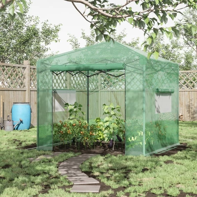 OutsunnyPortable Pop-up Walk-in Greenhouse With Roll-up Door 2 OutsunnyPortable Pop-up Walk-in Greenhouse With Roll-up Door - Image 2