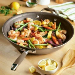 Anolon Advanced Home 14.5" Open Fry Pan With Helper Handles Bronze -Sunnydaze Decor Store GUEST fe3f9bac c19e 454c 8fa0 06707bc20eb5