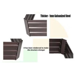 LuxenHome Brown Metal 32" X 20.2" Rectangular Garden Bed 10 LuxenHome Brown Metal 32" X 20.2" Rectangular Garden Bed -Sunnydaze Decor Store GUEST fe832a72 3e4e 4c64 b3ba 2a60f86fa451