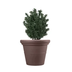 HC Companies 17 Inch Outdoor And Indoor Terrazzo Round House Planter With Heavy Rim For Flowers, Vegetables, And Succulents, Chocolate -Sunnydaze Decor Store GUEST fee2cd20 016b 4530 8373 144a602d6910