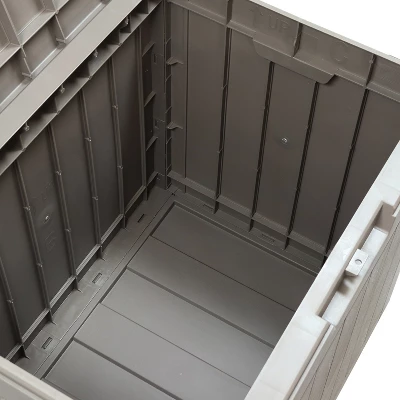 Sunnydaze Decor Sunnydaze Lockable Outdoor Small Deck Box With Storage And Side Handles - 32-Gal. 2 Sunnydaze Decor Sunnydaze Lockable Outdoor Small Deck Box With Storage And Side Handles - 32-Gal. - Image 2